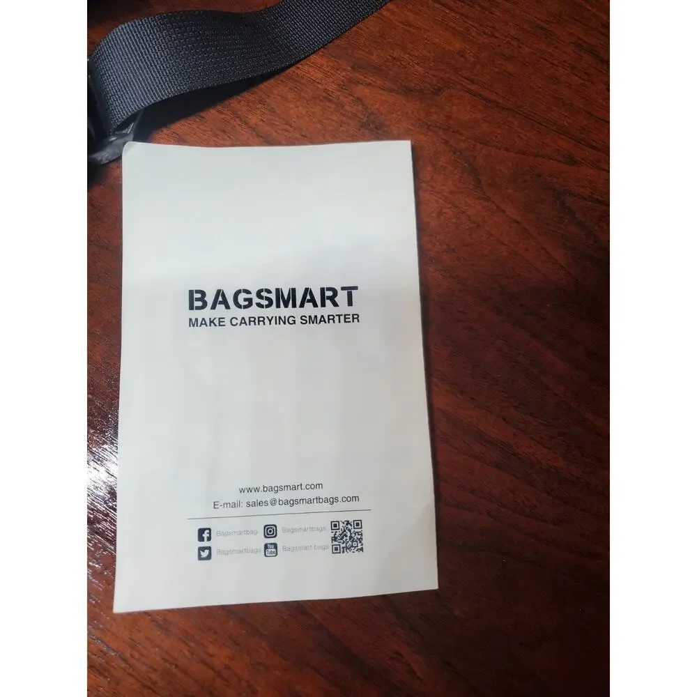 BAGSMART Laptop Backpack Black Unisex Travel School Business Fits 15.6